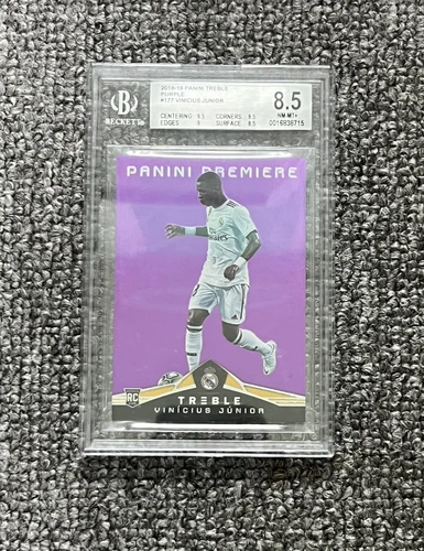 2018 Panini Treble VINICIUS JUNIOR RC Rookie Card 7/49=1/1 Jersey Number BGS8.5