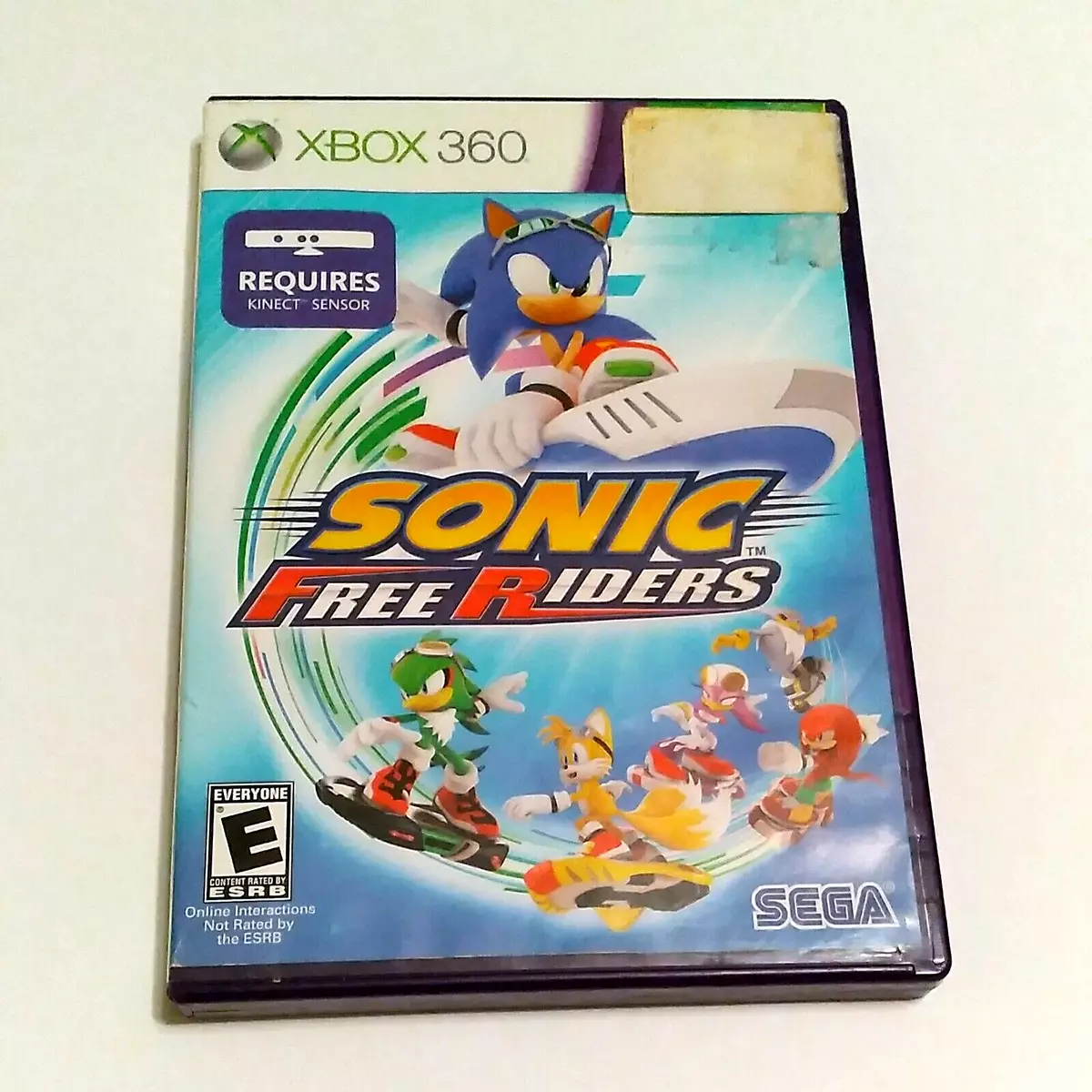 Sonic Free Riders Microsoft Xbox 360 Kinect Game Complete in box with Manual