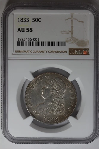 1833  .50  NGC AU58  1800's Capped Bust Half Dollar