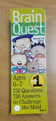 Brain Quest Grade 1 Ages 6-7 750 Questions / Answers Challenge the Mind 