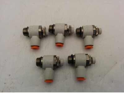 SMC AS2201F-U02-07 FLOW CONTROL METER OUT 1/4'' x 1/4'' OD TUBE (LOT OF 5) NNB