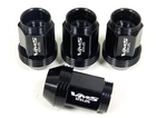 20PC 12X1.5MM 36MM 1.40" STANDARD LENGTH ALUMINUM RACING LUG NUT SET BLACK B