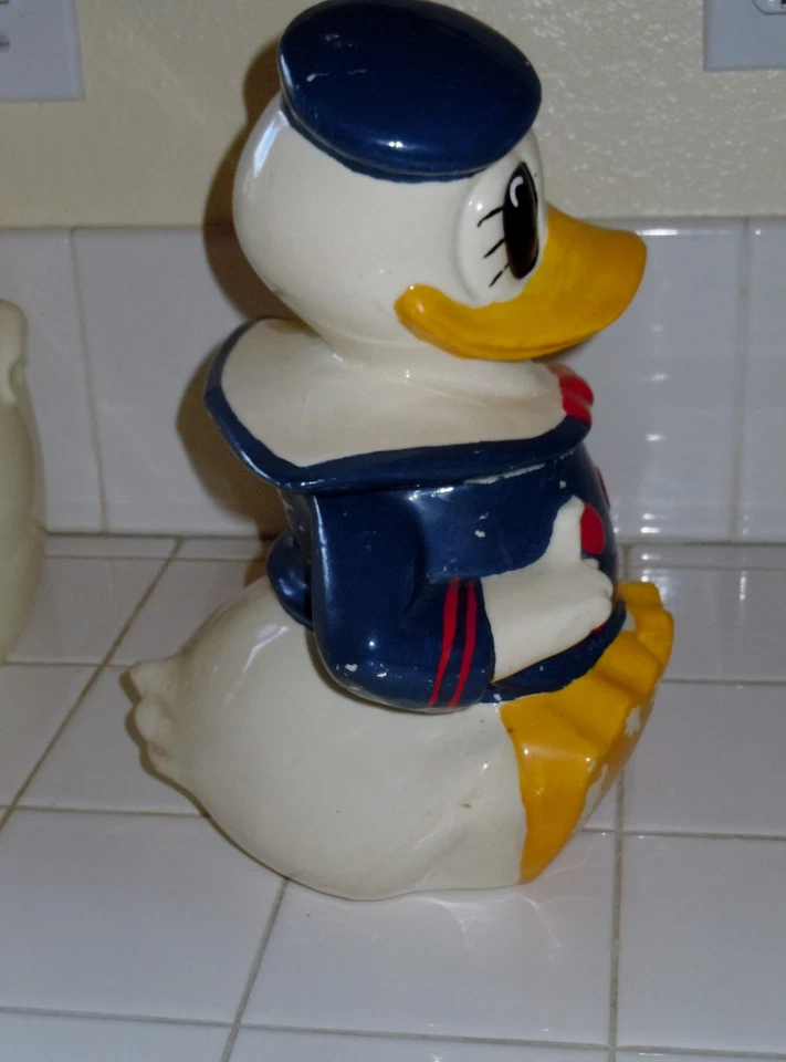 Tarro de galletas vintage de pato donald principios de los años 40 ¡Muy buen estado!! Foto 2 de 4