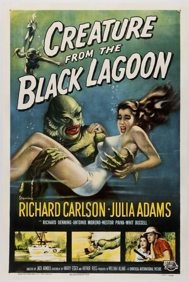 Creature From The Black Lagoon movie poster : 11 x 17 inches