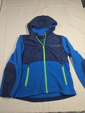 Boys Fleece Softshell Jacket with Hood Size Medium 10/12 Blue