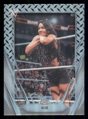 2026 Topps Chrome WWE AJ Lee #105 Diamond Plate Refractor