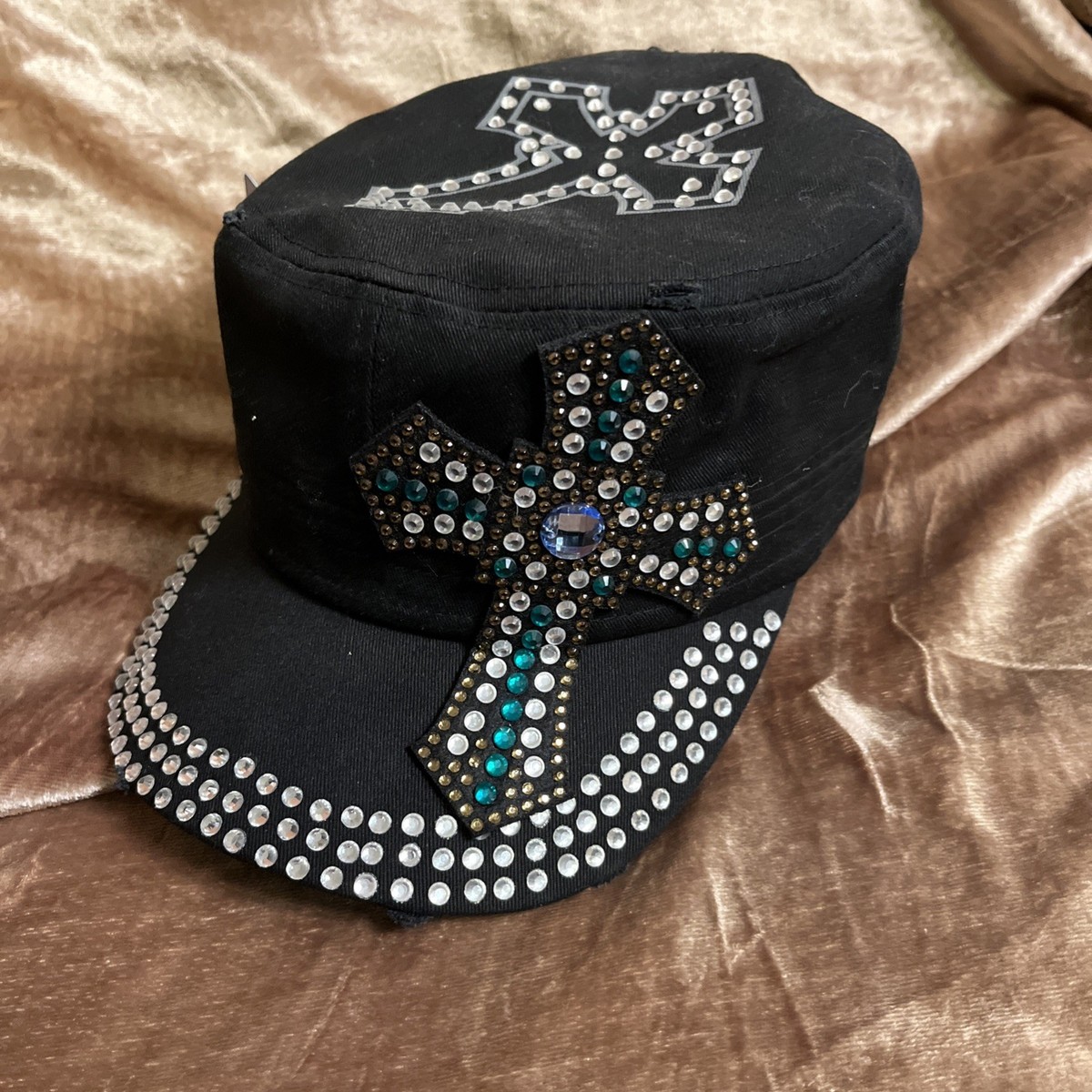 Rhinestone Embellished Cap Fitted Rhinestone Embellished New Era Cap – clouded main image 2