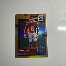 2022 Donruss Optic Bryan Cook Gold Rookie KC Chiefs 6/10 JERSEY MATCH RC