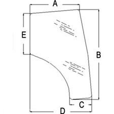 T1155-70772 Glass Door Fits Kubota LH L3240 L3540 L3940 L4240 L4630 L5030 L5740