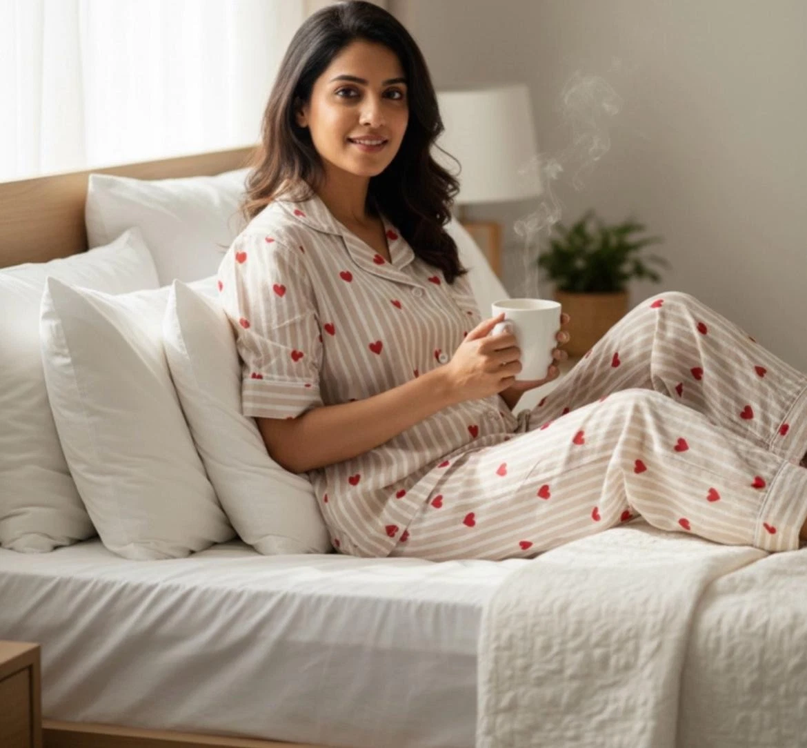 UltraComfyX Cotton PJ Set Pure Print Floral Nightwear Soft Sleepwear for Women!!
Opens in a new wind