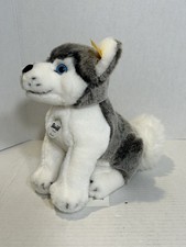 Steiff Bernie Husky Stuffed Plush Toy Dog - 9" - EAN 104978