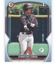2023 Bowman 1st Edition #BPPF-56 Christian Cerda Sky Blue Foil