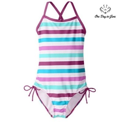 Kanu Surf Girls' Layla Beach Sport Banded 1 Piece Swimsuit, Layla Pink Stripe, 12 : Buy Online at Best Price in KSA - Souq is now