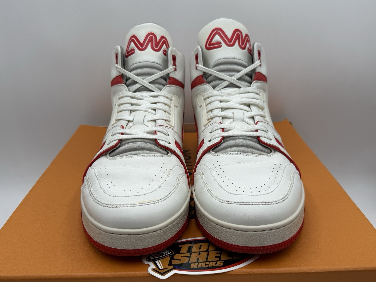 Louis Vuitton LV Trainer Sneaker Mid Top Size 11 LV 12.5 US Authentic Used Rare image 3