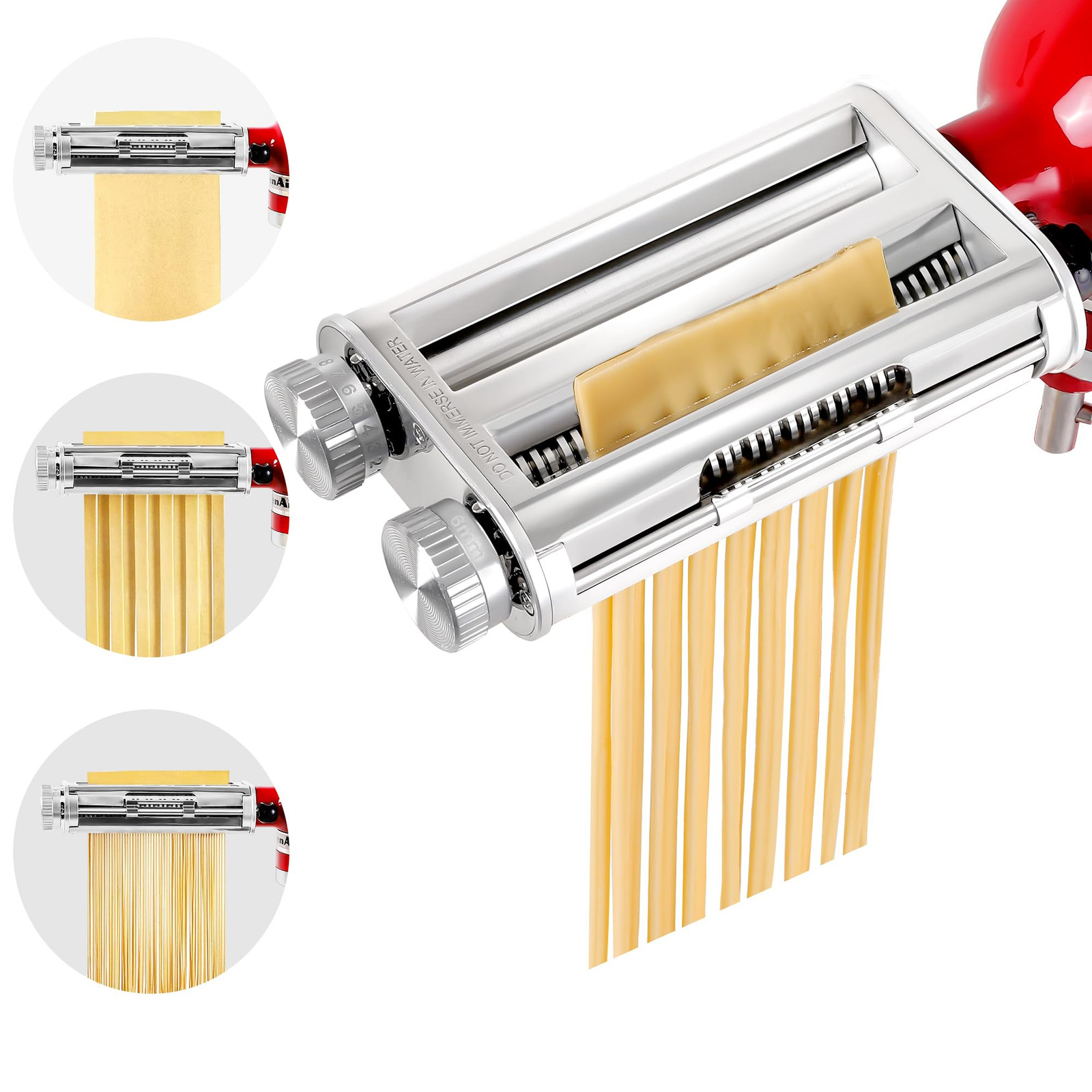 Pasta Maker Attachment for KitchenAid Mixers – 3-in-1 Pasta Machine Set