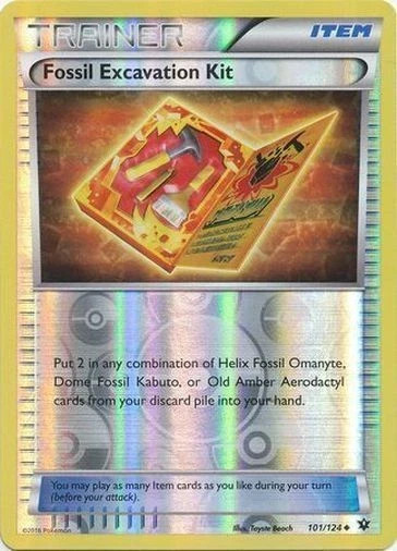 Pokemon REVERSE HOLO FOSSIL EXCAVATION KIT XY Fates Collide 101/124 PACK FRESH