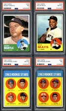 1963 Topps Baseball PSA Graded Complete Set (576) Avg Grade 7.6 Rose Mays Mantle