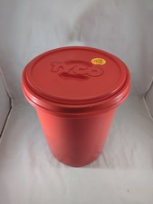Vintage Tyco Red Toy Bucket EMPTY 12" tall 10" diameter
