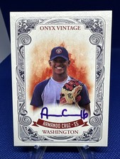 2021 Onyx Vintage ARMANDO CRUZ Washington Nationals purple ink auto 100