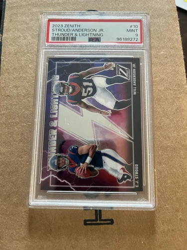 CJ Stroud Will Anderson Rookie Card 2023 Zenith Thunder & Lightning #10 PSA 9 RC