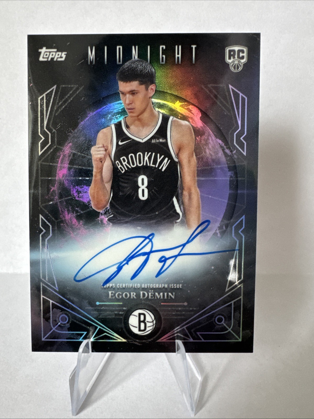 2025 Topps Midnight Sun Signatures Egor Demin RC - Nets