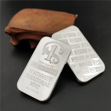 Northwest Territorial Mint 1 Troy OZ Silver Bar BU USA Silver Commemorative Lump