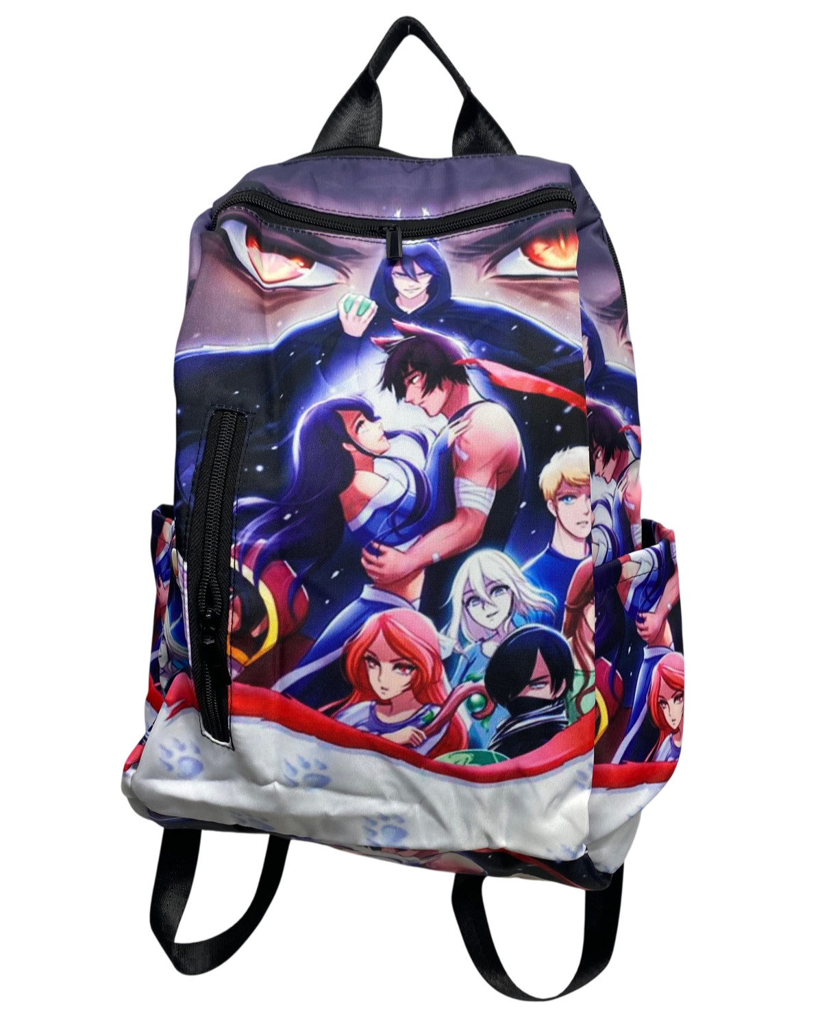 Unisex One Size Black Purple Red Zipper Pockets School