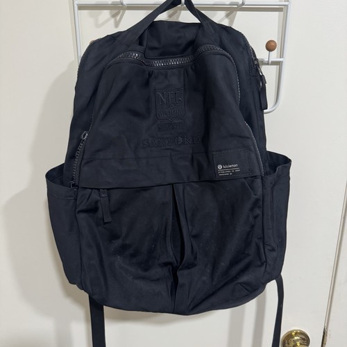 Lululemon NFL Alumni Sanford Health Black Backpack School Gym Travel Bag