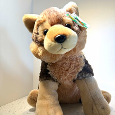 Wild Republic CuddleKins Wolf Stuffed Animal Plush Small 6-14in Gray Beige Tags