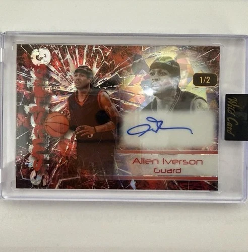 Allen Iverson Autographed numbered 1/2 Rare