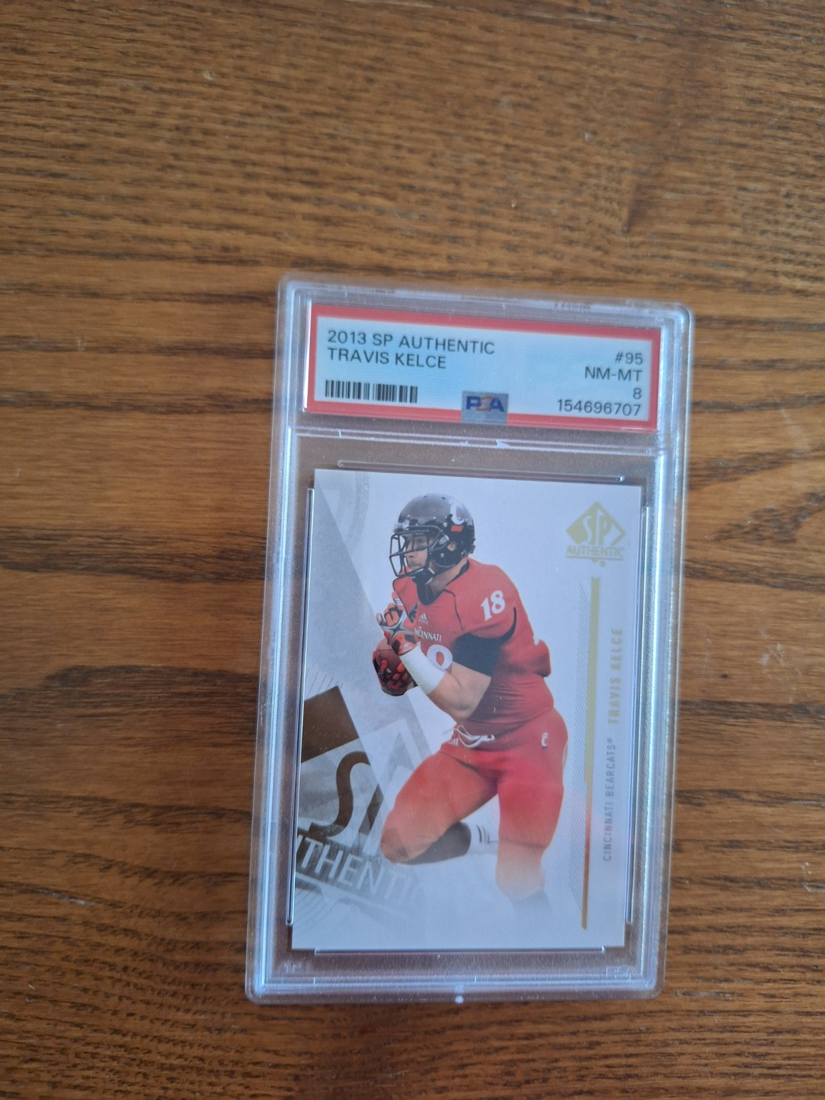 2013 SP AUTHENTIC TRAVIS KELCE #95 PSA 8.0