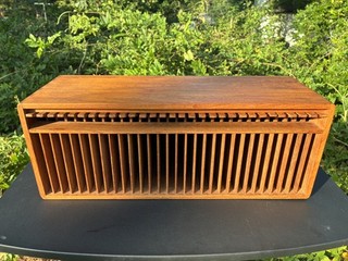 Vintage Kalmar Designs 30 Slot CD Teak Wood Box MCM Storage Eject Buttons Work