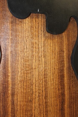 Figured quarter sawn zebrawood guitar drop top.