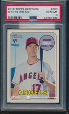 PSA 10 SHOHEI OHTANI/OTANI  2018 TOPPS HERITAGE #600 ANGELS ROOKIE RC GEM MINT