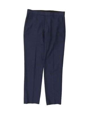 MARKS & SPENCER Herren Modern Slim Anzug Hose W30 L29 Navy Blau Polyester GU12