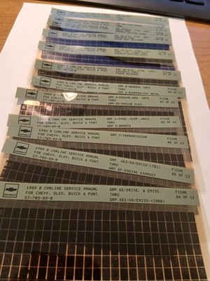 Microfiche US CARS Chevrolet OLDS BUICK Pontiac 1989 Werkstatthandbuch