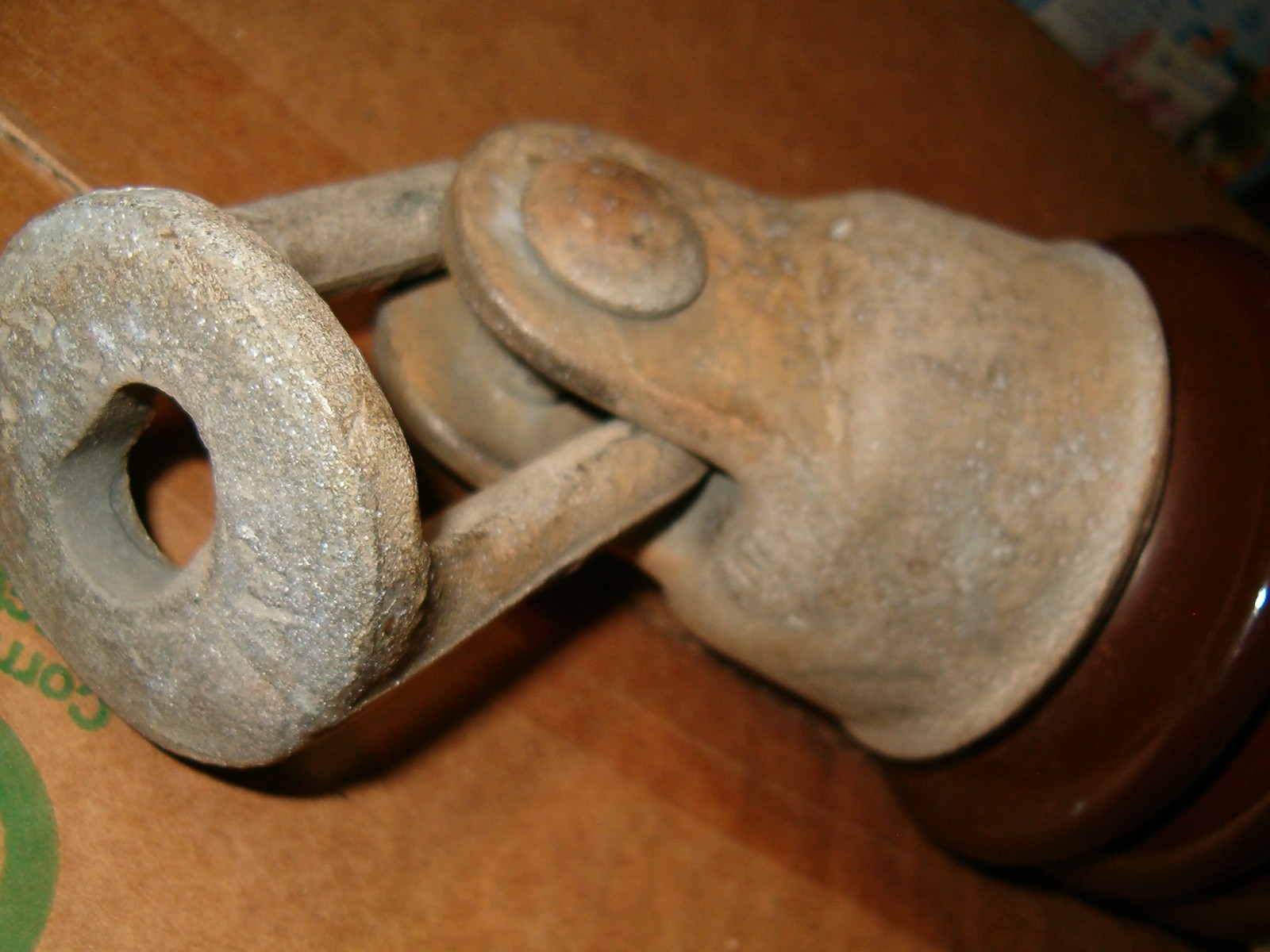 Hanging High Voltage Brown Porcelain Insulator String 10000LB NGK 1966 Japan 15"