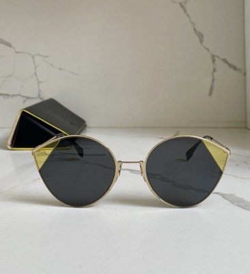Fendi Cat-Eye FF 0341/S Womens Cat-Eye Sunglasses Gold 60m  display picture 2