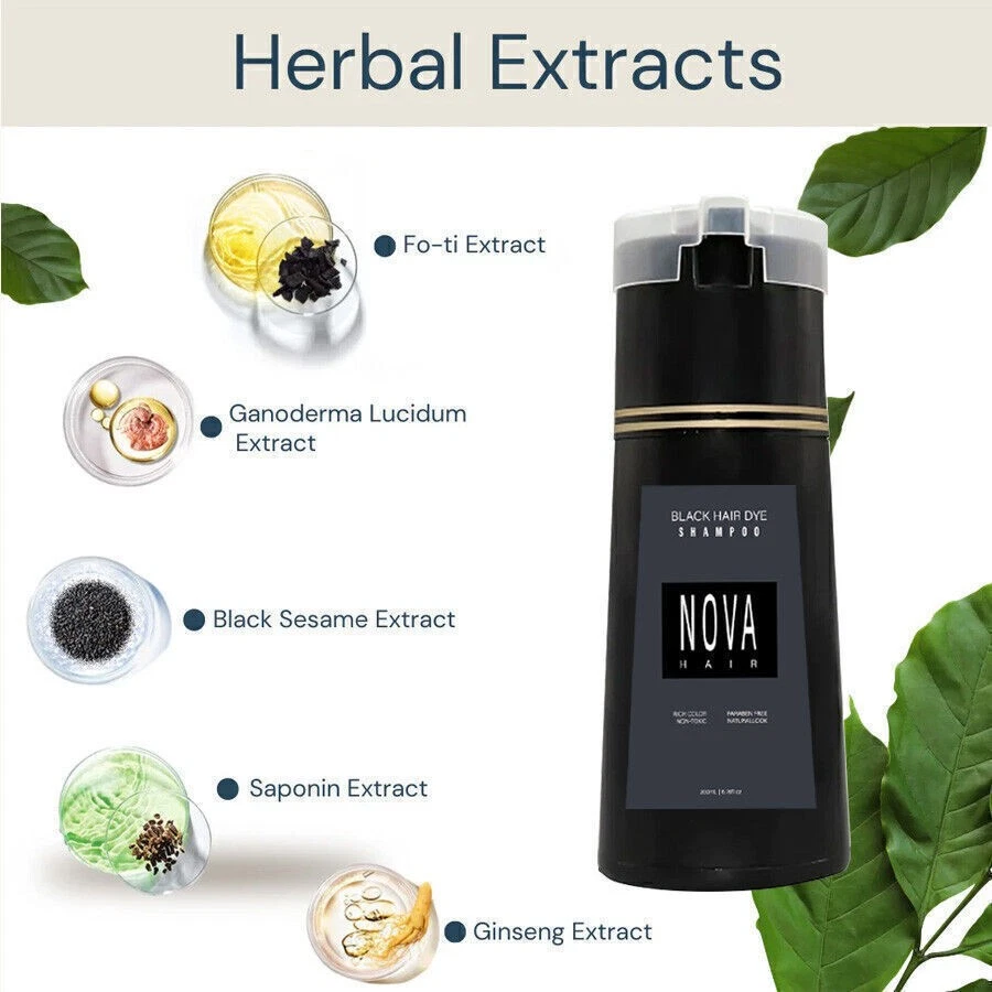 2025 Hair Dye Shampoo, Nova Hair Instant Dye Shampoo Hair Color Shampoo for Hair - Image 2 of 4