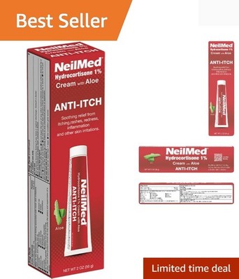 Hydrocortisone 1% Anti Itch Cream with Aloe Vera. 2oz   Fast Relief Soothing ...