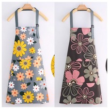 Cross-Back Adjustable Canvas Apron 2PCS Chef Cooking Work BBQ