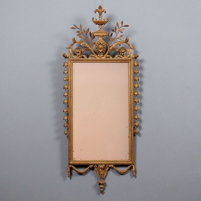 Antiker Spiegel Neoklassizistischer Stil Holz Italien XIX Jhd Originell