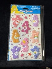 Vintage Care Bears Stars  Puffy Sticker Sheet