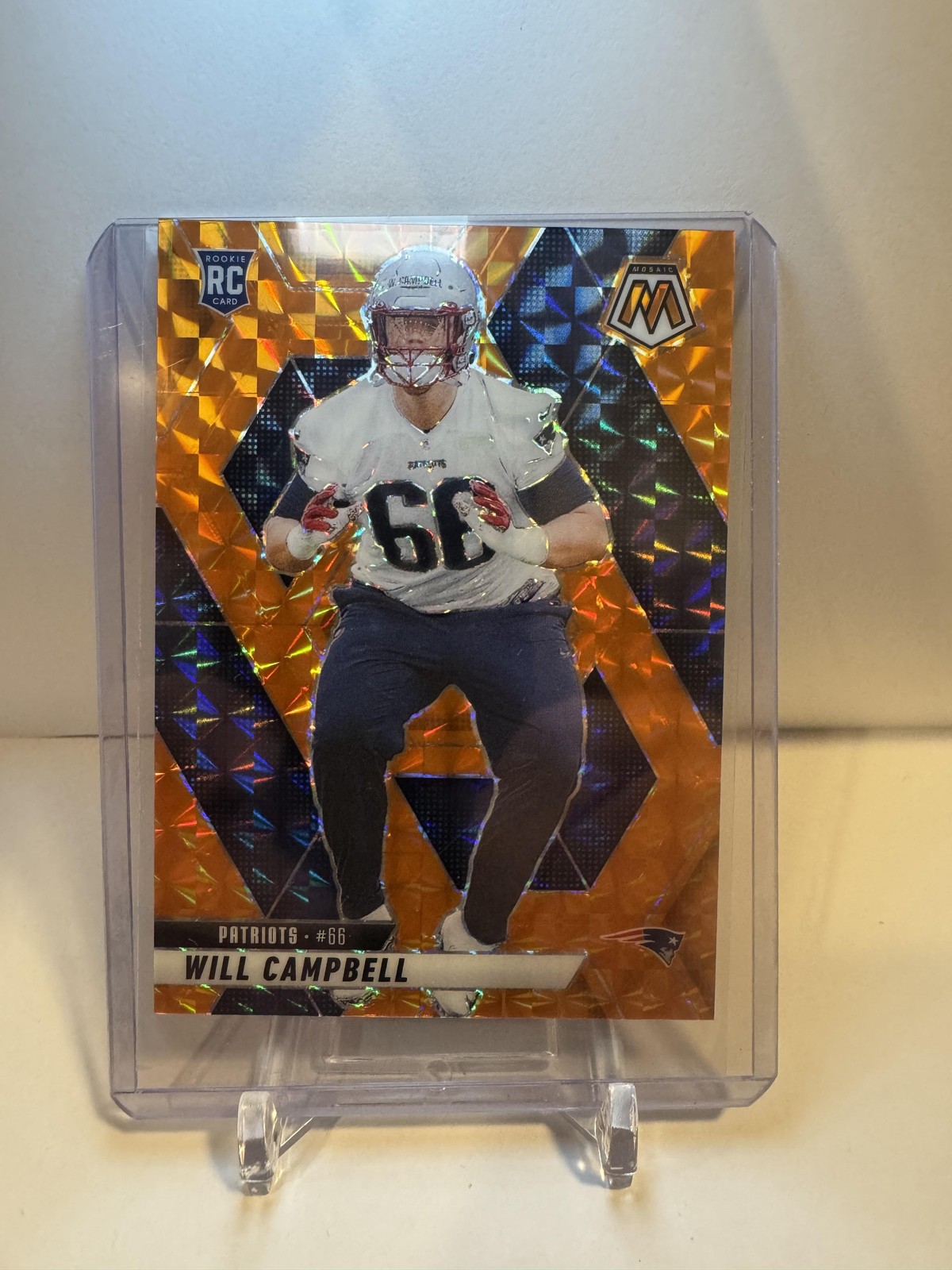 2025 Panini Mosaic #378 Will Campbell Mosaic Orange #/199