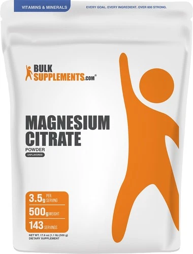 BulkSupplements Magnesium Citrate Powder - Supports Digestive Health