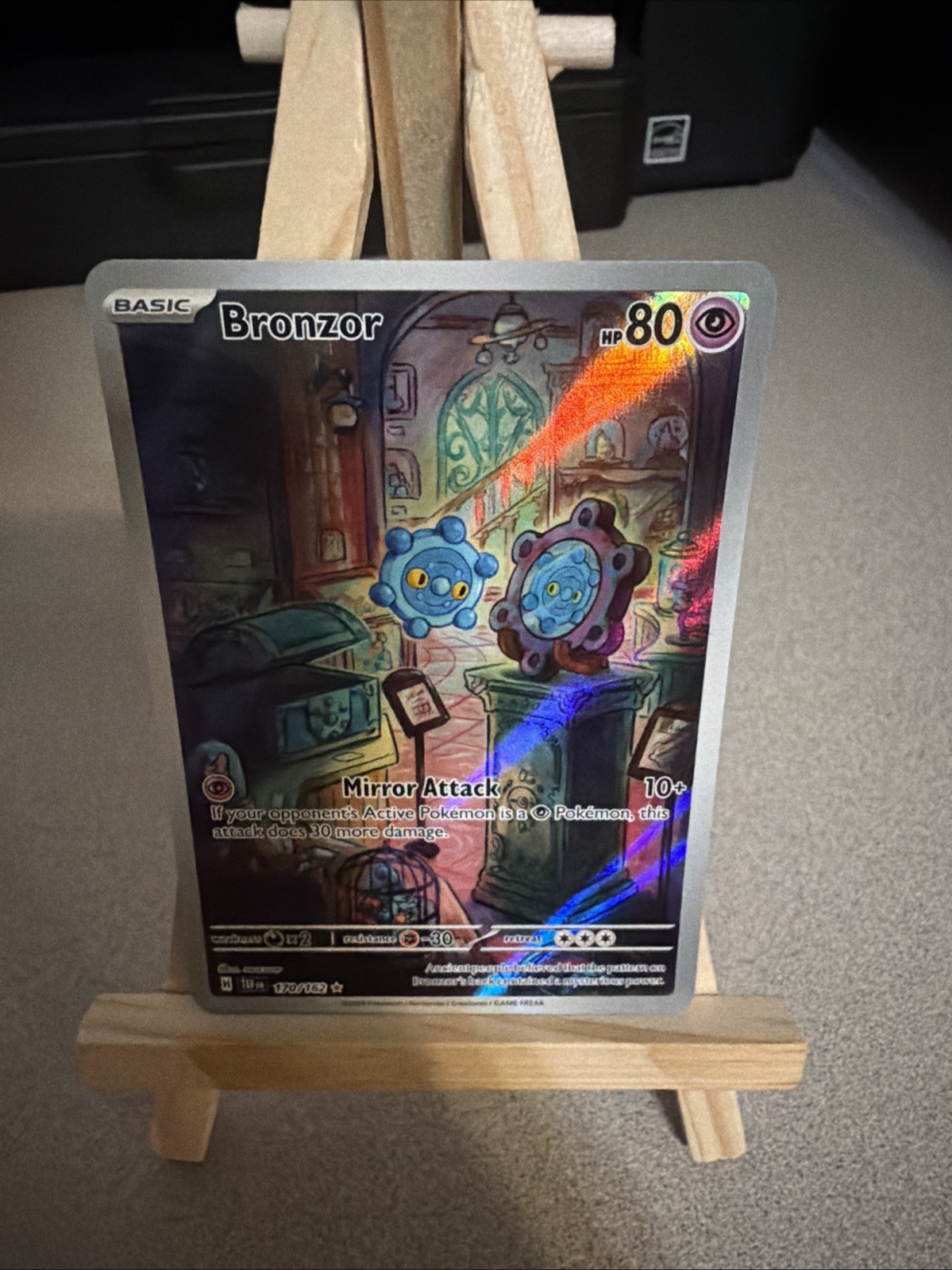Bronzor 170/162 Pokemon Temporal Forces Illustration Rare Holo - NM