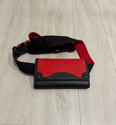 Christian Louboutin Loubiclic Body Bag Gürteltasche Authentic Schwarz Rot Unisex