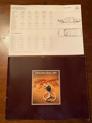 1981 Mercedes Benz Sales Brochure and Technical Specs: 240, 280, 300, 380