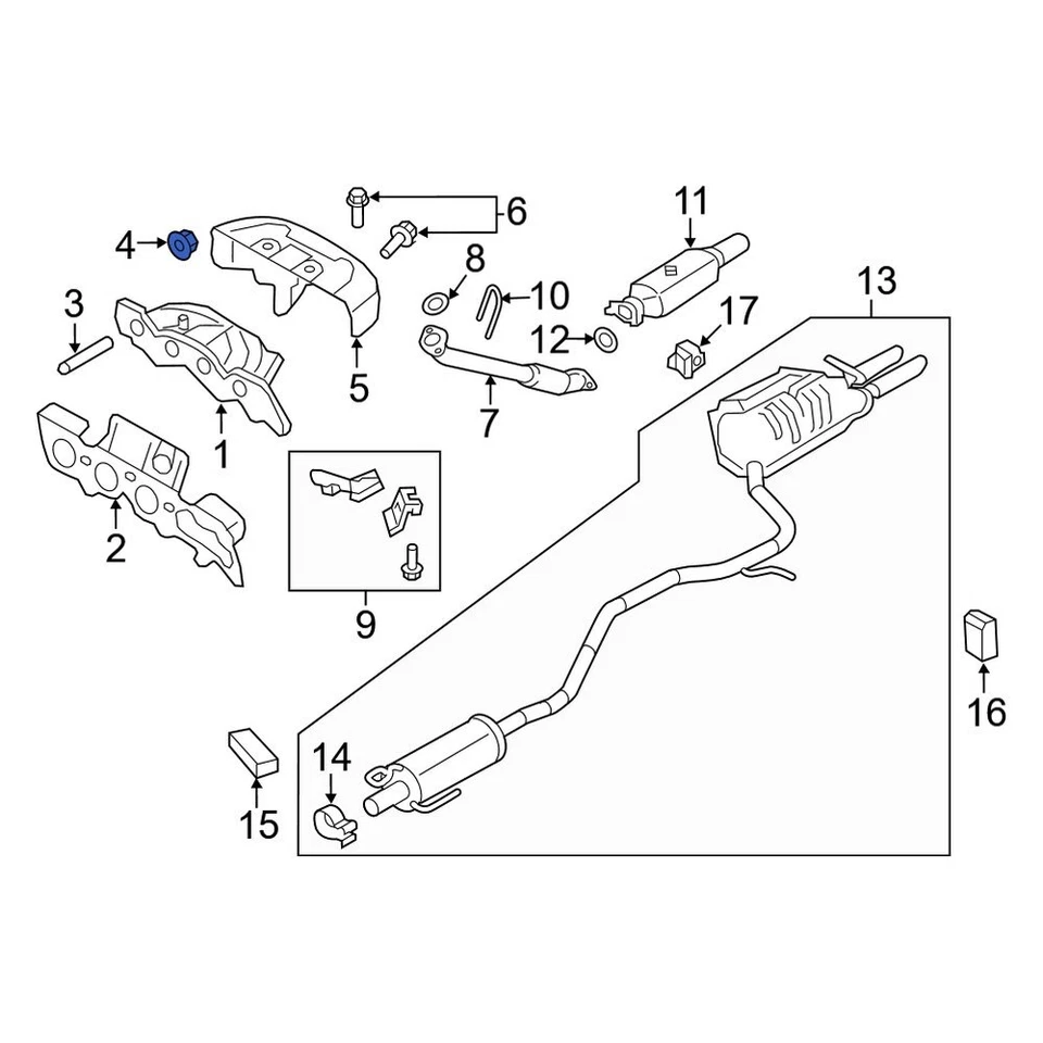 For Mercury Mariner 2009-2011 Mercury W708176S437 Exhaust Manifold Nut Foto 2 de 3