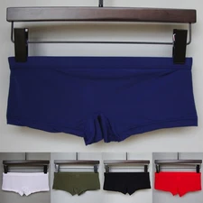 Mens Sexy Sheer See-Through Boxer Briefs Underwear Mesh-Shorts Trunks Underpants